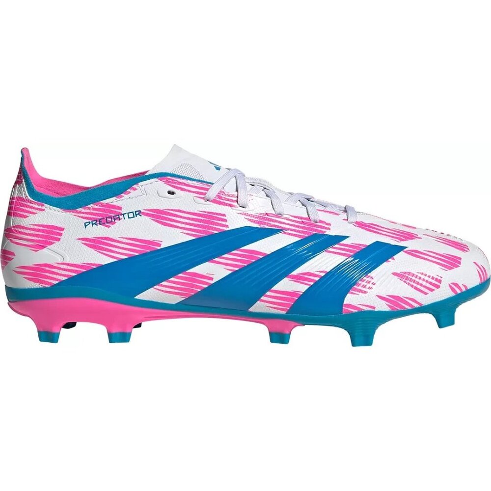 adidas Predator League FG Soccer Cleat White Blue Pink Unisex Men 9.5/Women 10.5 - Picture 1 of 7
